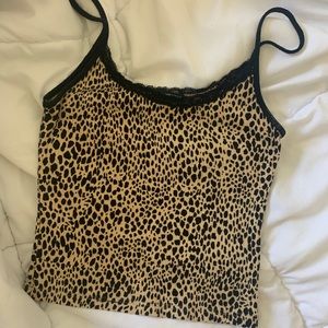 Brandy Melville cheetah print tank top